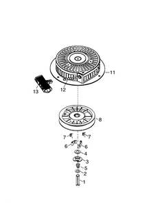 Engine Recoil Starter 590749 Diagram and Parts List for 530SWE (31AH5SLH710)(2005) Cub Cadet Snow Blower